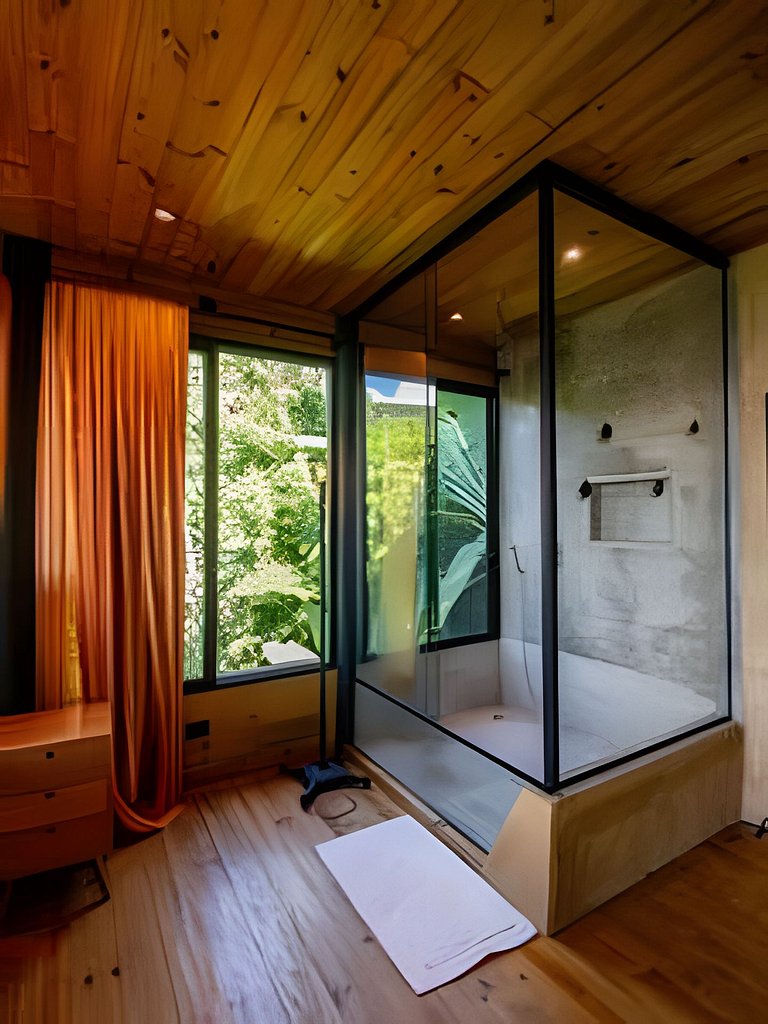 Casa com piscina natural na Aldeia Rizoma