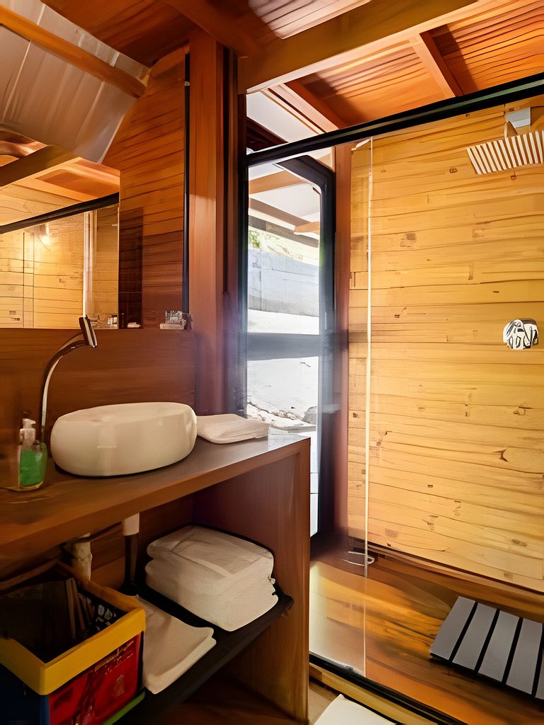 Casa Asha - design com cachoeira na Aldeia Rizoma