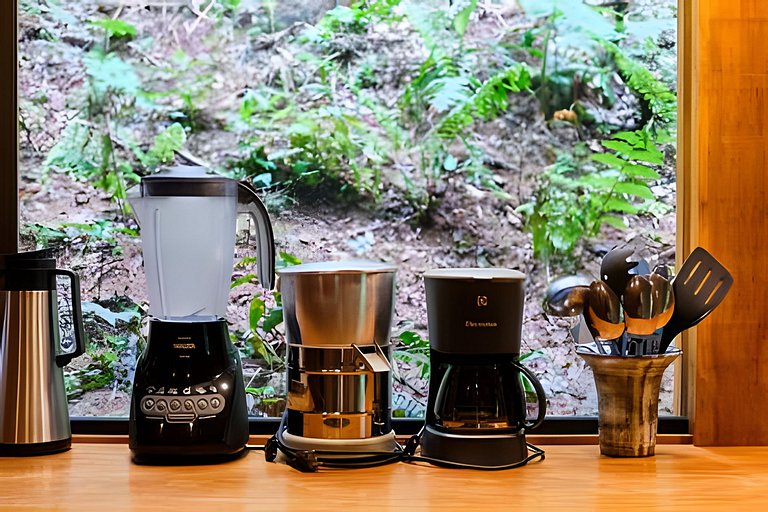 No topo das árvores, próximo à cachoeira