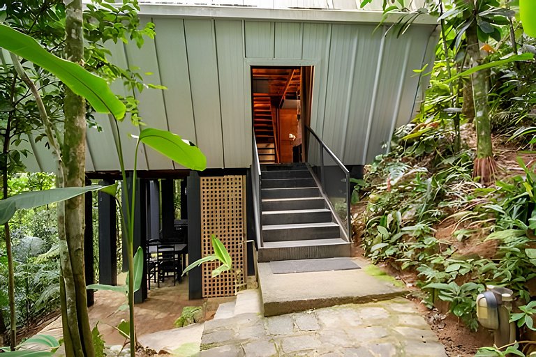 No topo das árvores na Aldeia Rizoma