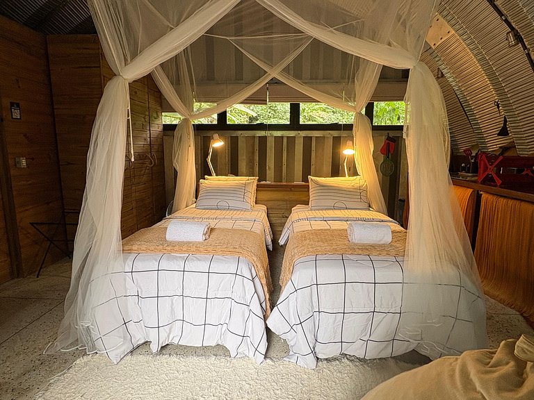 Refúgio aconchegante na Aldeia Rizoma